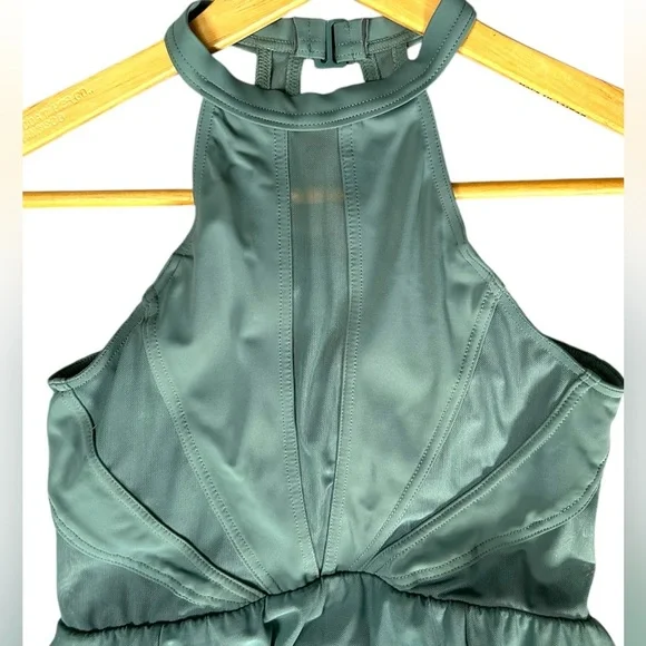 Balera Women’s Large High Neck Halter Dress  Performance Dance Costume Juniper - Picture 5 of 8